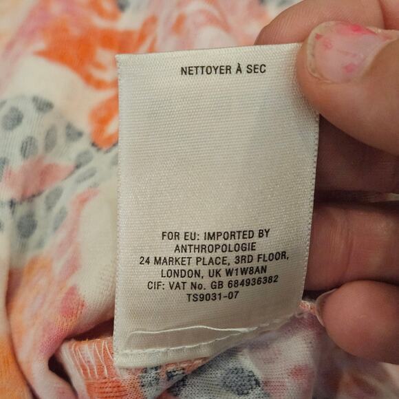 Anthropologie Postmark Linnea Tunic Top Women’s XS Stripe Floral Feminine Chic - Picture 11 of 11